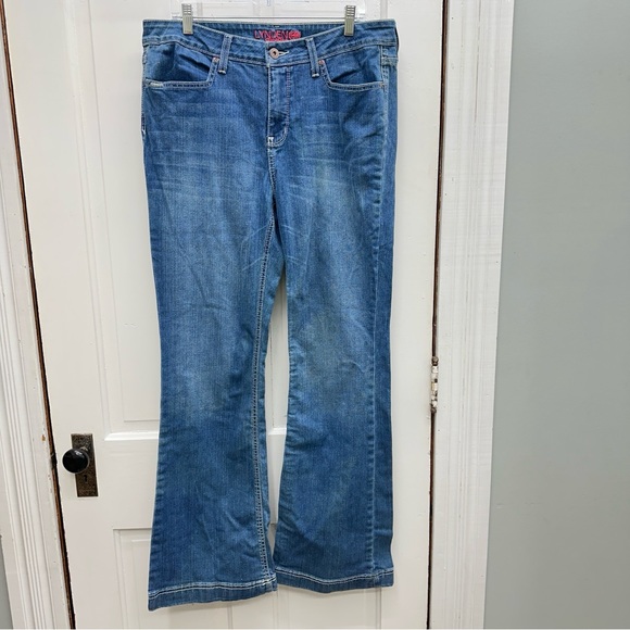 Cinch Lynden western wear wide leg denim trouser jeans women's 33 15 long tall - Picture 2 of 6